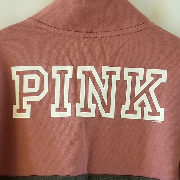 PINK VS Quarter Zip Sweatshirt - Pink Gray - Picture 7 of 10